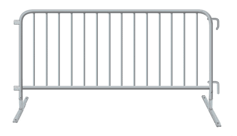 6-foot-7-inch F2-B-FF flat-foot barricade diagram
