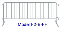 F2-B-FF heavy-duty flat-foot crowd control barricade