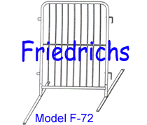 F-72 six-foot-high steel crowd control barricade