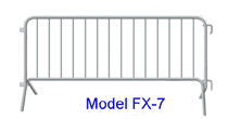 FX-7 straight-stacking steel crowd control barricade