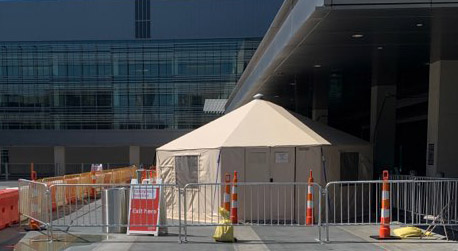 Coronavirus triage tents